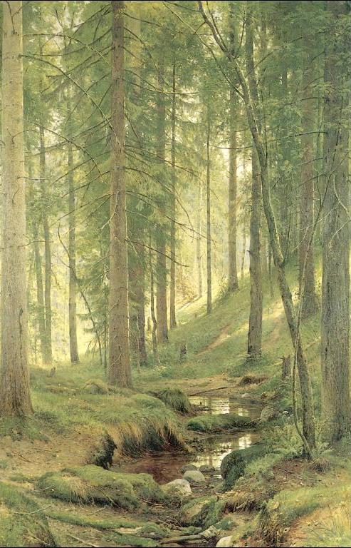 Ivan Shishkin Brook in a Forest